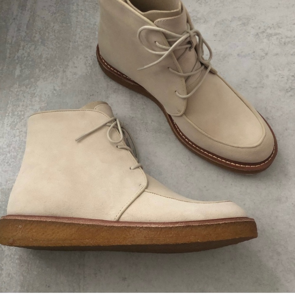 J. Crew Suede Lace Up Desert Boots in Pale Sand Style BD338 NEW